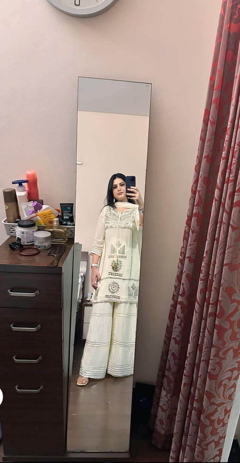 Mirror Off-White Sharara Set